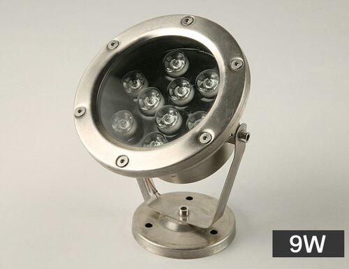 LED水底灯12V24V水下灯水池喷泉鱼池灯3W6W9W12W防水射灯户外七彩