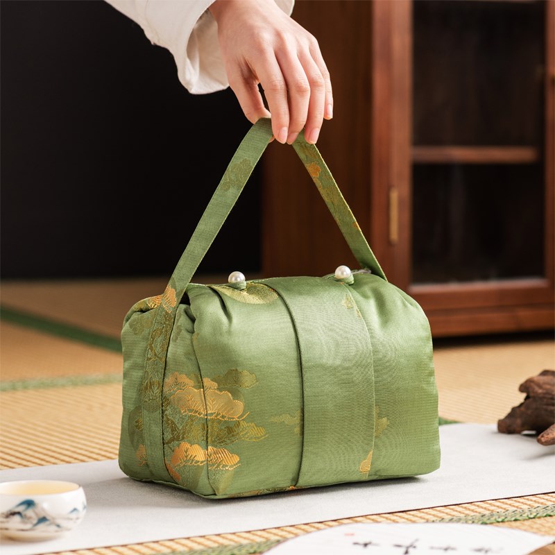 户外茶具收纳包家用整套旅行茶具快客杯茶壶便携收纳袋布艺包礼盒