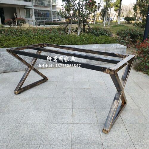 会议桌工作台支架办公桌 桌腿 餐桌铁架书桌架 支架 桌脚铁架子