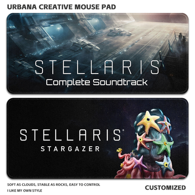 stellaris群星游戏周边鼠标垫超大加厚护腕锁边电脑桌垫办公家用