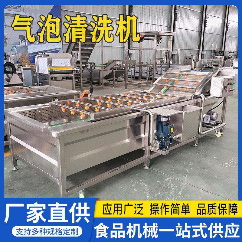 不锈钢气泡清洗机紫薯地瓜喷淋式