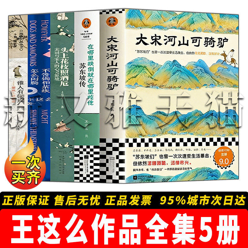 王这么作品全集 5册 大宋河山可骑驴头上花枝照酒卮雅人有深致宋代生活美学正版书籍全套