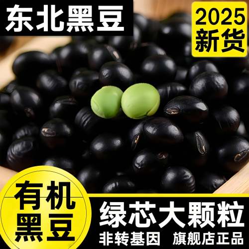 东北有机黑豆绿芯新货官方旗舰店正品农家自种非转基因打豆浆专用