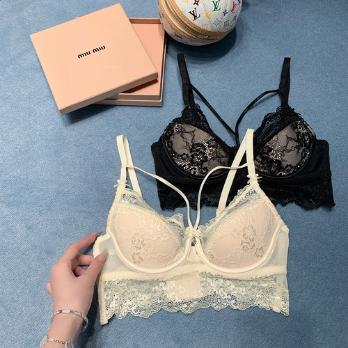 你的懒懒llan【纯情蕾丝Lace】自带聚拢效果两色性感蕾丝内衣新款