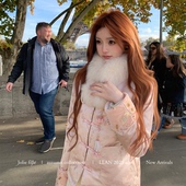 送国风吊坠 你 两色重工平绣刺绣国风棉服 如意琉璃 懒懒llan