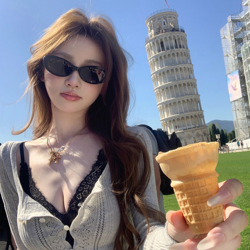 你的懒懒llan长袖纽扣针织衫