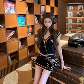 chane126cGD同款 柏林日记 学院风刺绣针织三件套 懒懒llan 你