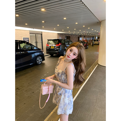 你的懒懒llan碎花吊带连衣裙