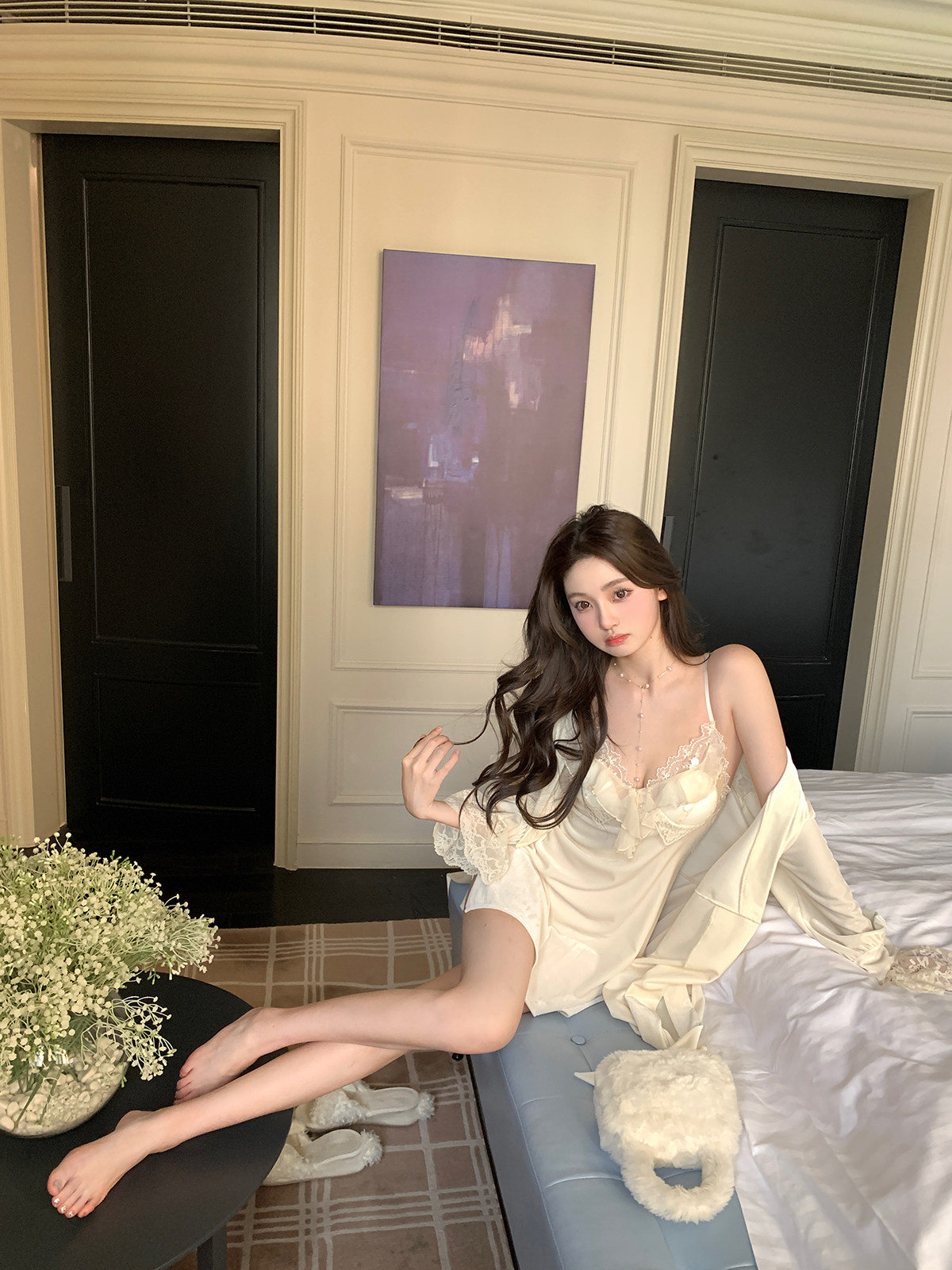 你的懒懒llan掉进温柔睡衣套装