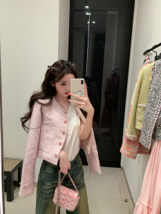 你 24C限定香香 小香外套宽松长袖 上衣女 懒懒llan