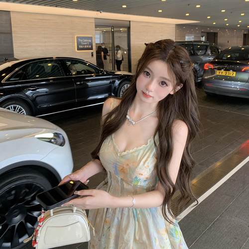 你的懒懒llan刺绣连衣裙女