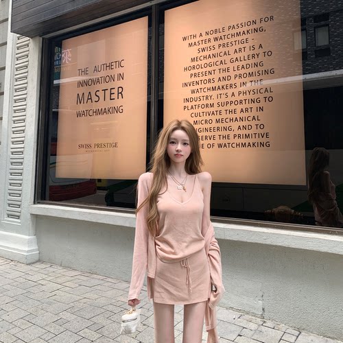 你的懒懒llan针织套装女