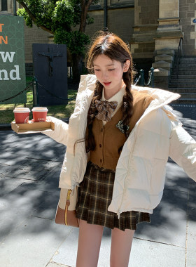 你的懒懒llan私服短款泡芙棉服