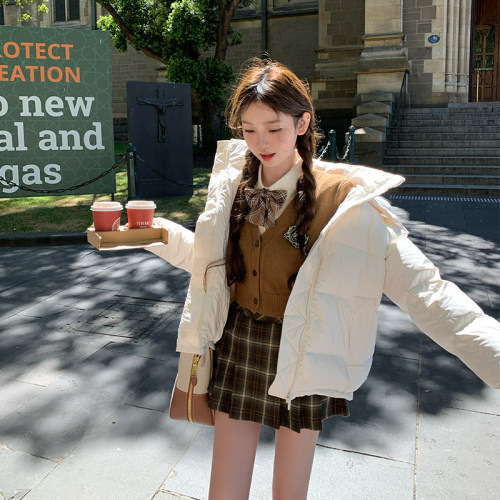 你的懒懒llan私服短款泡芙棉服