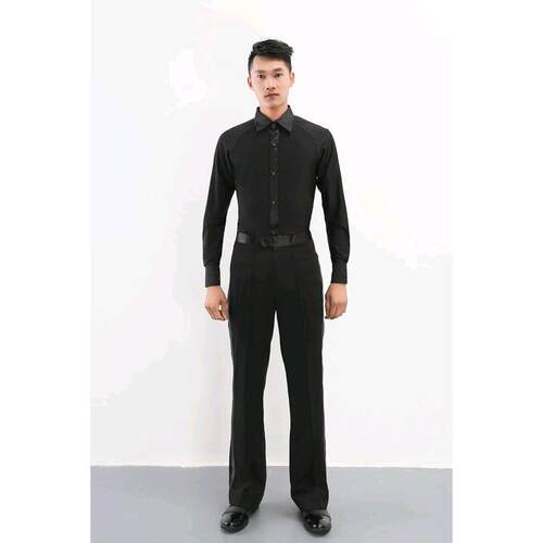2026新款男拉丁舞摩登舞国标舞比赛表演服交谊舞广场舞服舞蹈服跳