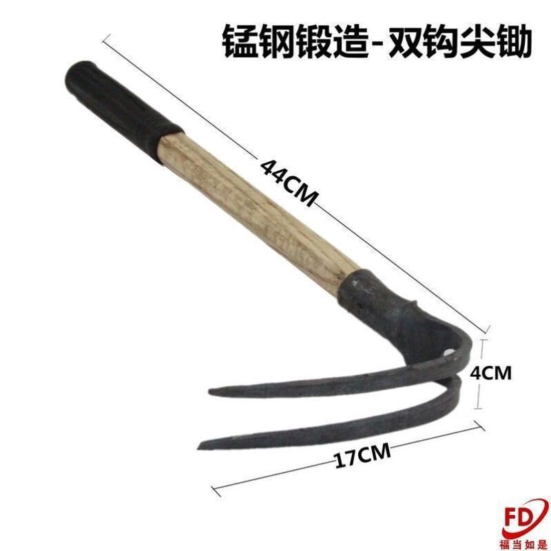 三齿耙子锄草全钢种菜松土园艺开恳钉耙翻地园林工具农用镐垒德株