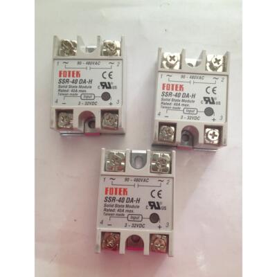 原装正品FOTEK台湾阳明SSR-40DA-H固态继电器 单相继电器