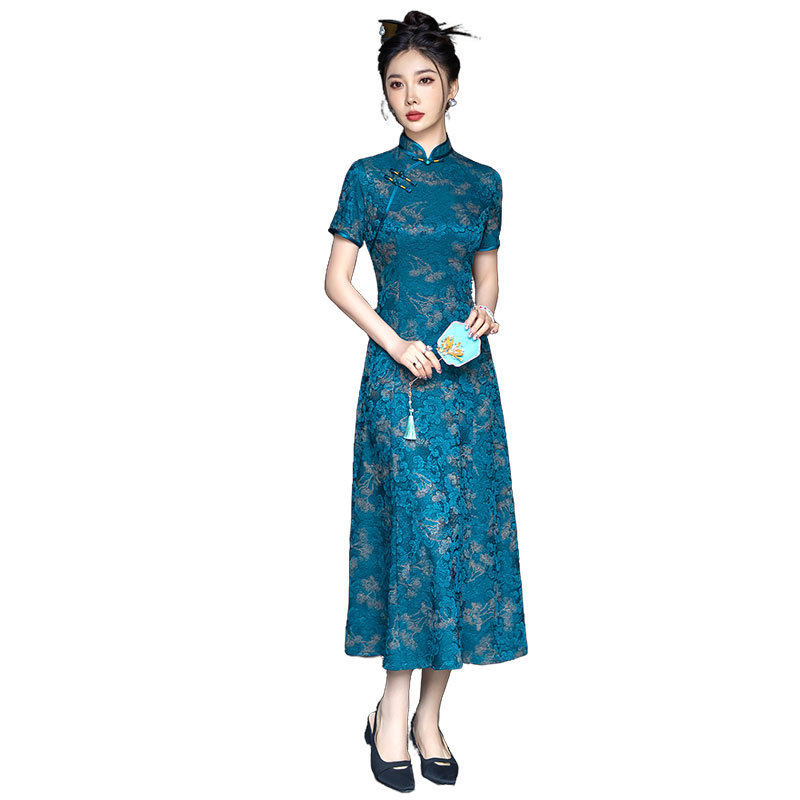 2026新款高端旗袍高级感礼服民国风长款妈妈旗袍女春秋款复古修身