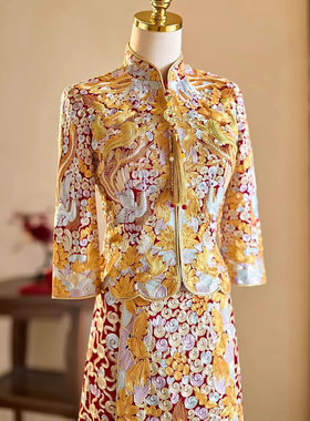 2026新款小个子龙凤褂高定中式新娘嫁衣婚服秀禾服结婚婚礼出阁服