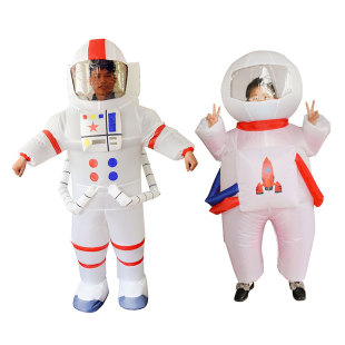 2026新款太空人宇航员表演道具头套儿童仿真太空服充气宇航服卡通