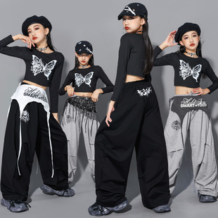 2026新款女童爵士舞服装少儿jazz练功服裤子儿童街舞演出服女