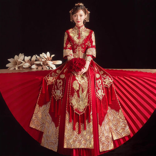 2026新款秀禾服新娘礼服结婚敬酒服龙凤褂嫁衣中式婚礼婚服高品质