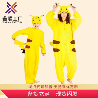 2026新款跨境动漫Pikachu卡通装万圣节cosplay派对