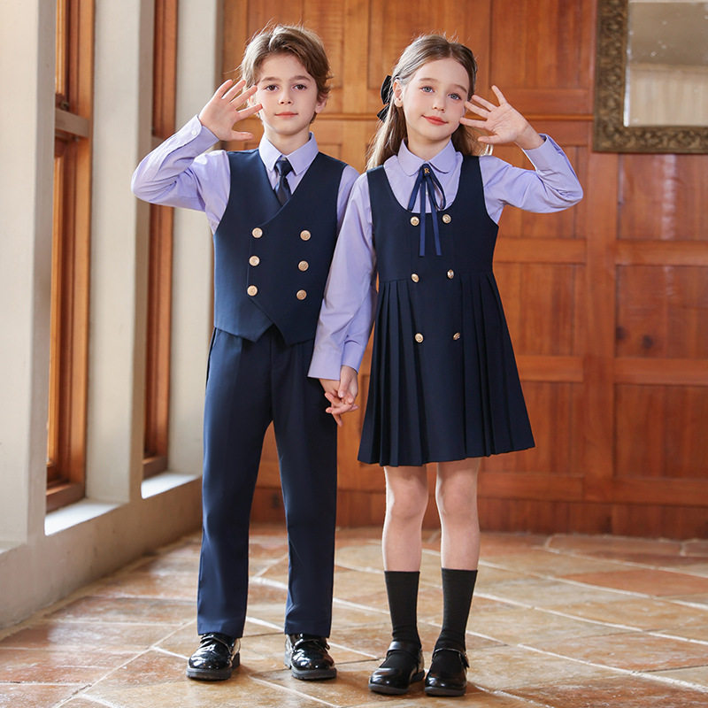 2026新款小学生校服套装秋新品英伦风儿童合唱演出服幼儿园园服连