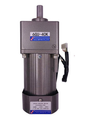 250W调速电机马达交流220V单相配B齿轮减速箱6GU-40K带调速器可逆