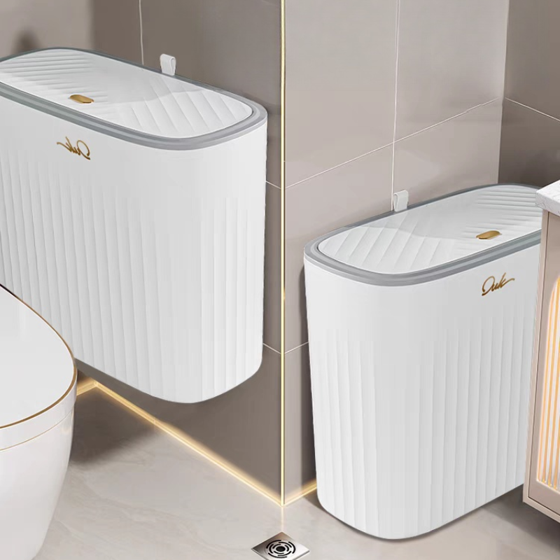 垃圾桶家用2025新款夹缝卫生间厕所轻奢大容量带盖壁挂纸篓