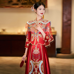 2026新款玉兰秀禾服修身显瘦重工敬酒服出阁服夏季结婚礼服秀禾服