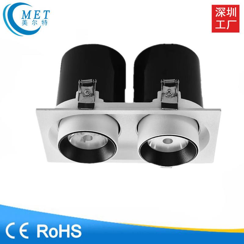 厂家直销 双头伸缩COB射灯 下拉射灯 展厅店铺双头射灯24W30W50W