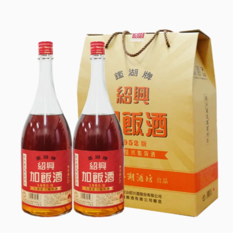 古越龙山联名鉴湖酒坊30年陈大瓶1.3L装1952年绍兴花雕加饭黄酒