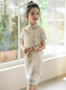 2026新款新中式复古连衣裙女童夏季儿童甜美小清新改良国风旗袍裙
