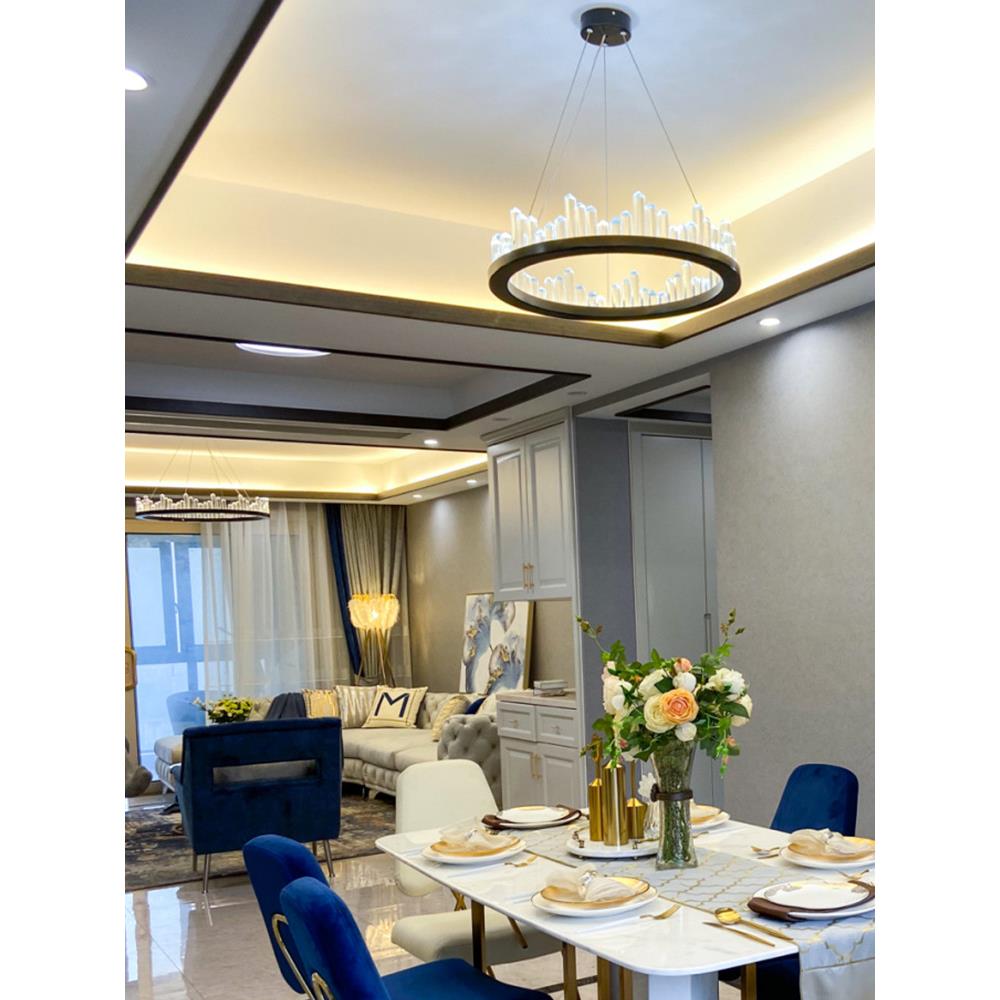水晶吊灯后现代北欧轻奢设计师简约客厅灯卧室灯餐厅全屋灯具套餐