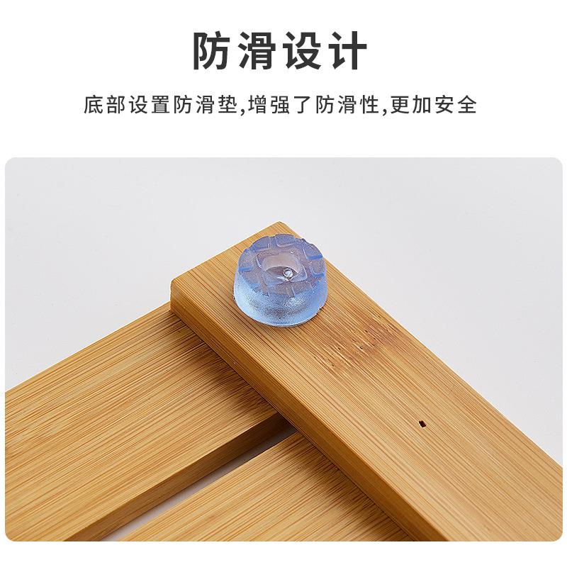 厂家手工编织竹垫浴室镂空接拼隔水脚踏板防滑垫方形竹制地垫