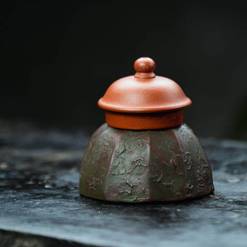 宜兴紫砂茶宠秤砣摆件茶壶盖托盖置仿古青铜雕塑茶具配件可养