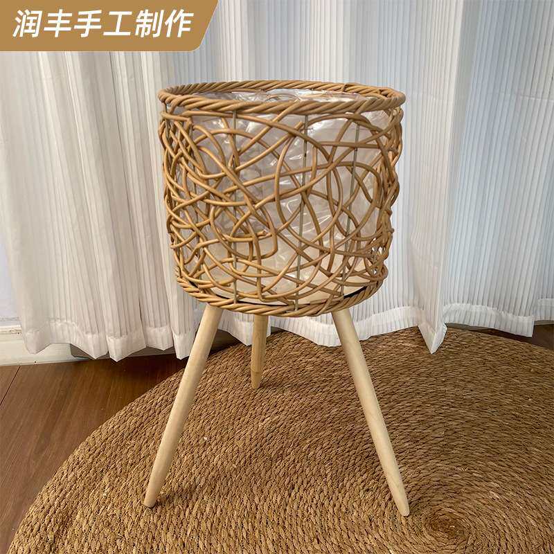 跨境仿藤花架木质花架客厅落地绿植花架阳台落地花盆实木花架