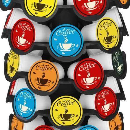 跨境新款coffee pod carousel可旋转咖啡支架 收纳架 杯子整理架
