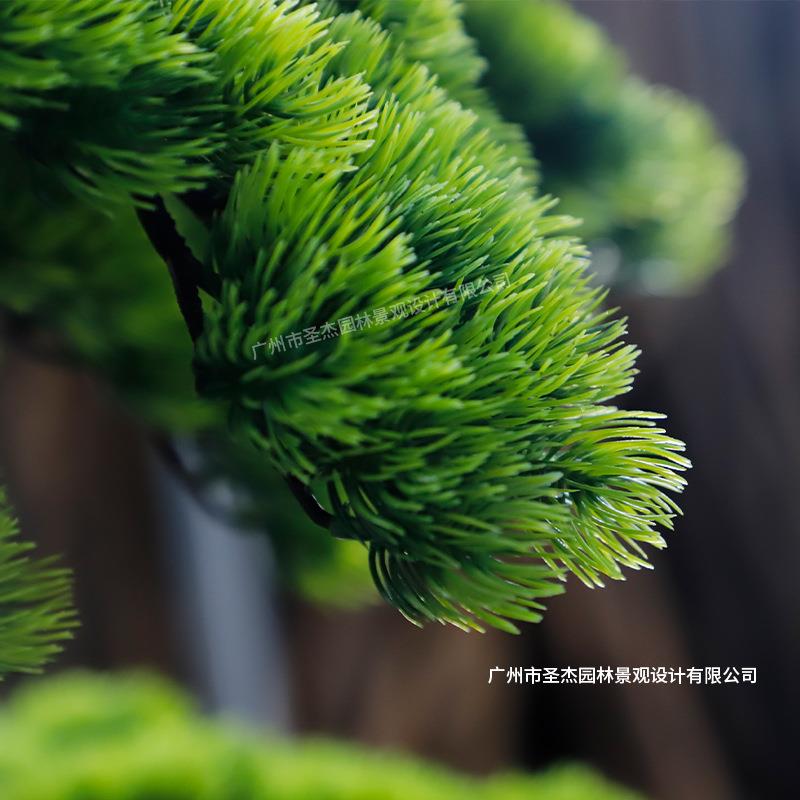 仿真迎客松商场酒店办公室室内景观落地园林装饰松树摆件来图制作