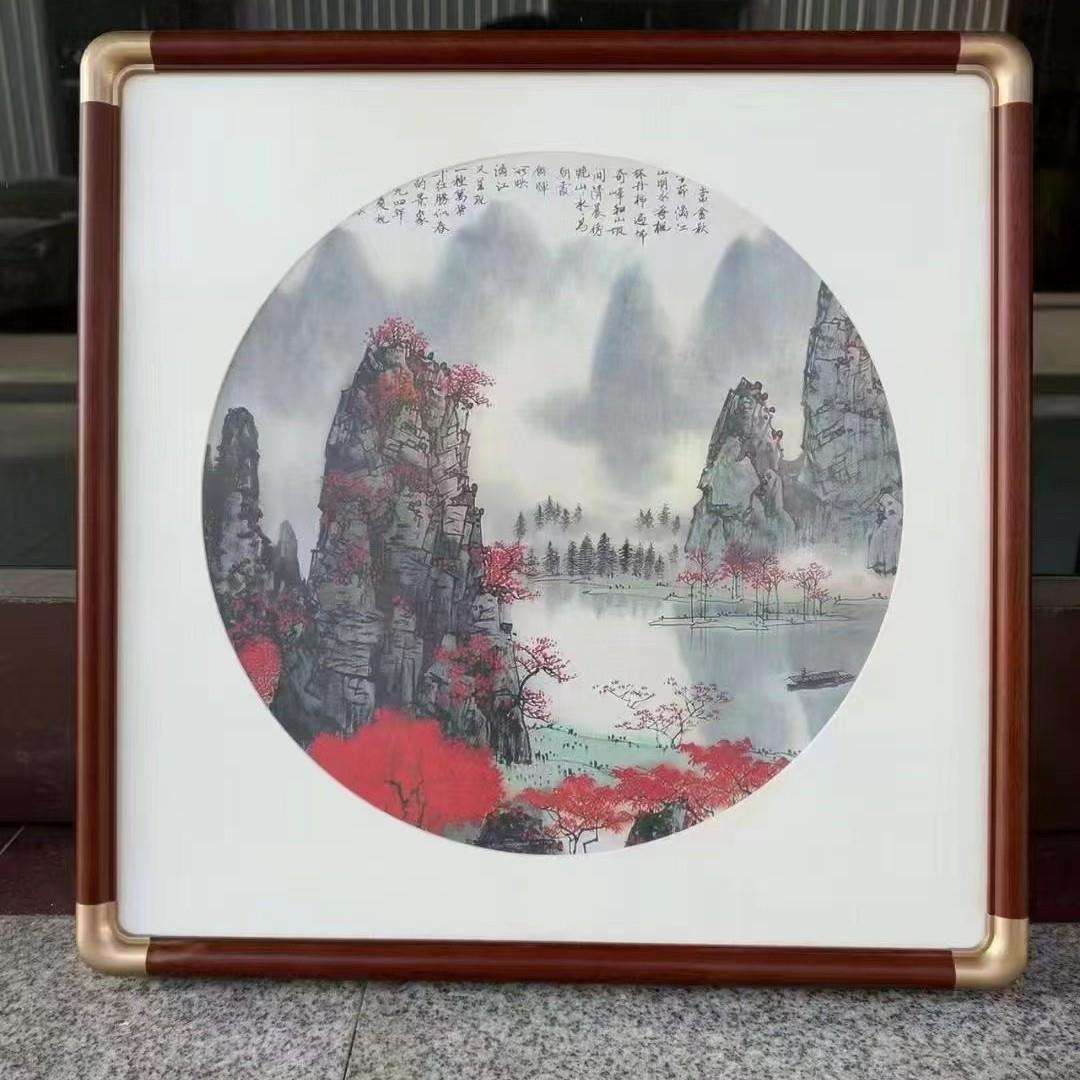 2230R松木实木国画画框线条艺术画装裱边框木条十字绣框条木框