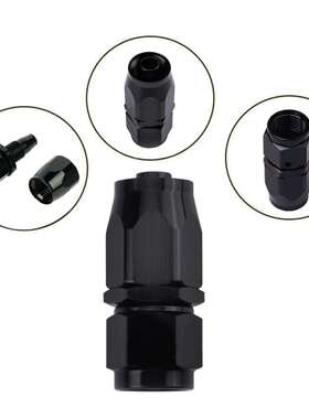 ebay热销 10FT N6-6AN黑色尼龙编织燃油管路软管卡箍油管接头