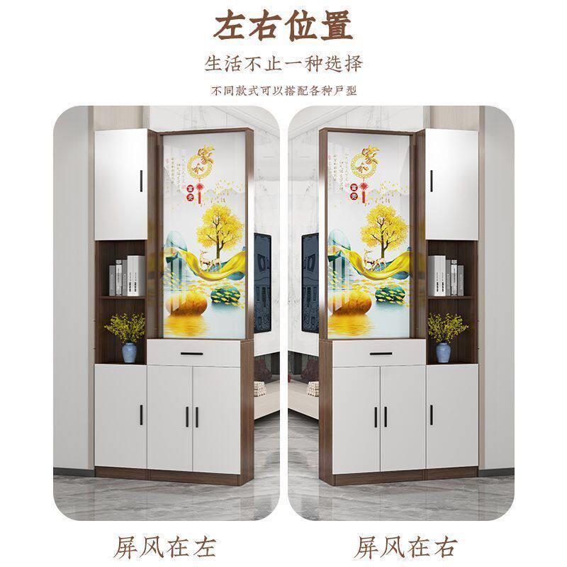 中式屏风隔断客厅进门双面实木正对大门入户玄关柜子其他绢花通用