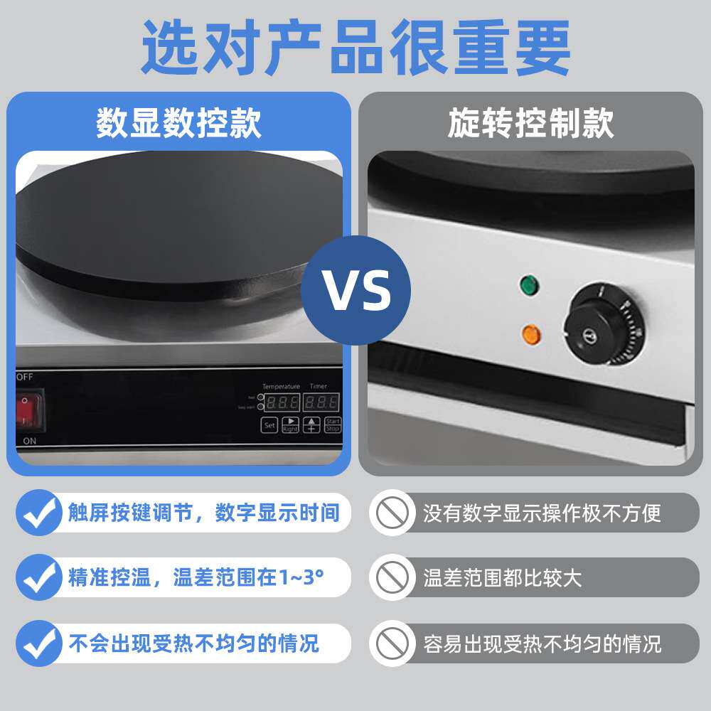 煎饼机 商用摆摊鏊子电热数控款自动恒温不锈钢煎饼果子机班戟炉