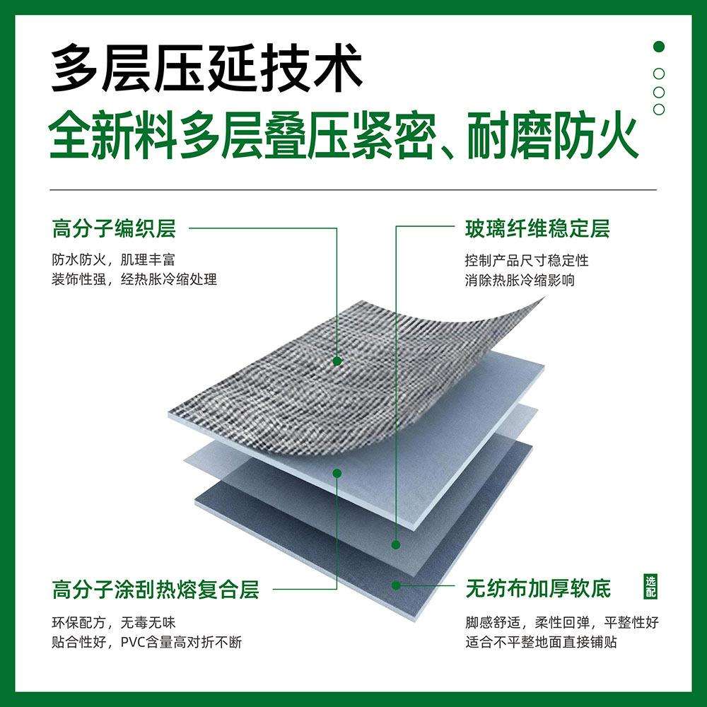 PVC编织纹地板酒店吸音隔音pvc地胶防滑耐磨办公室防潮塑胶地板