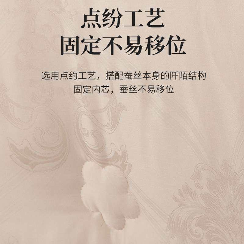 床上用品 秋冬加厚保暖被芯莫代尔贡缎提花家用蚕丝被一件