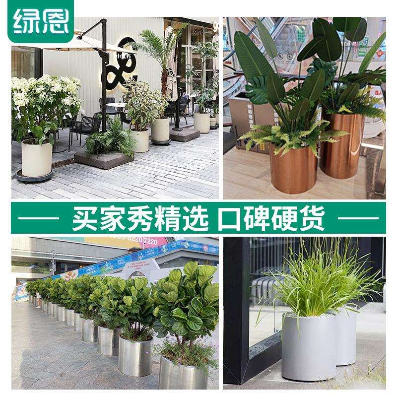 绿恩种植盆室内园艺景观大花钵商业街花桶商场金属花箱