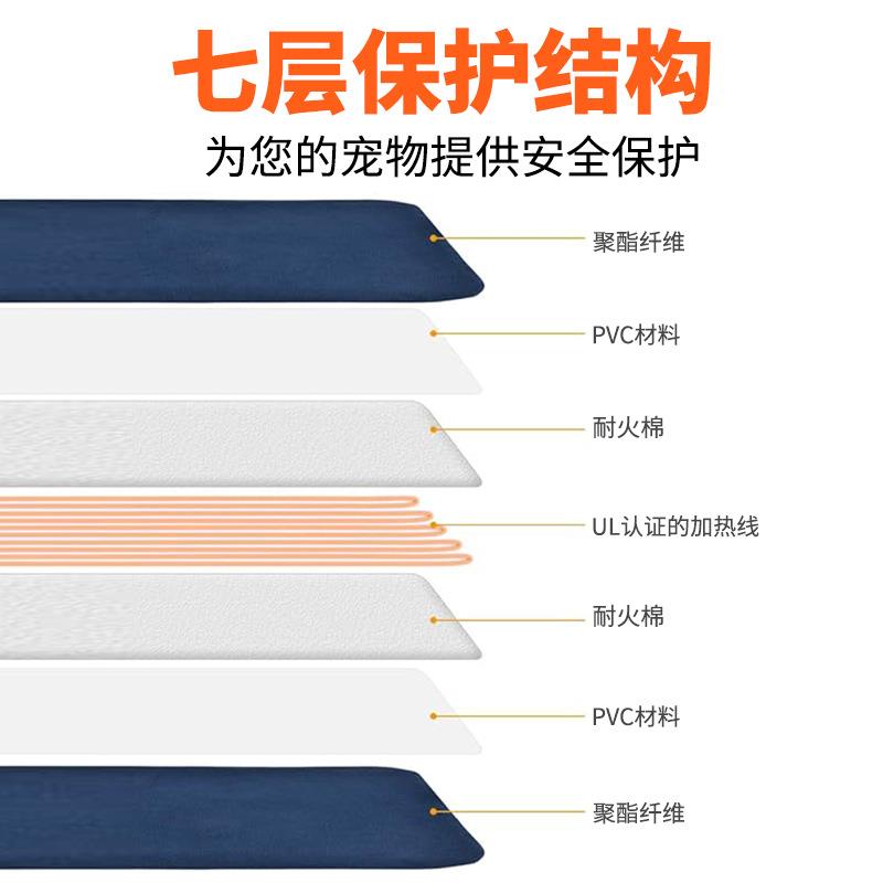 宠物电热垫 猫狗冬季加热毯跨境防水防咬电褥子智能恒温定时温控
