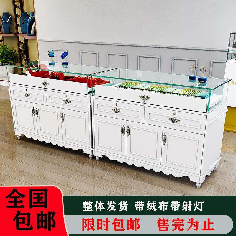 珠宝展示柜落地多功能柜台玻璃展柜首饰品柜陈列柜中岛柜欧式透明
