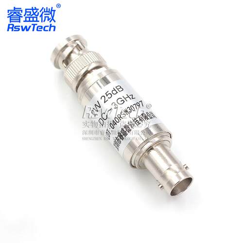 2W BNC/Q9固定同轴衰减器50欧姆DC-3GHz BNC-JK25DB公转母 睿盛微